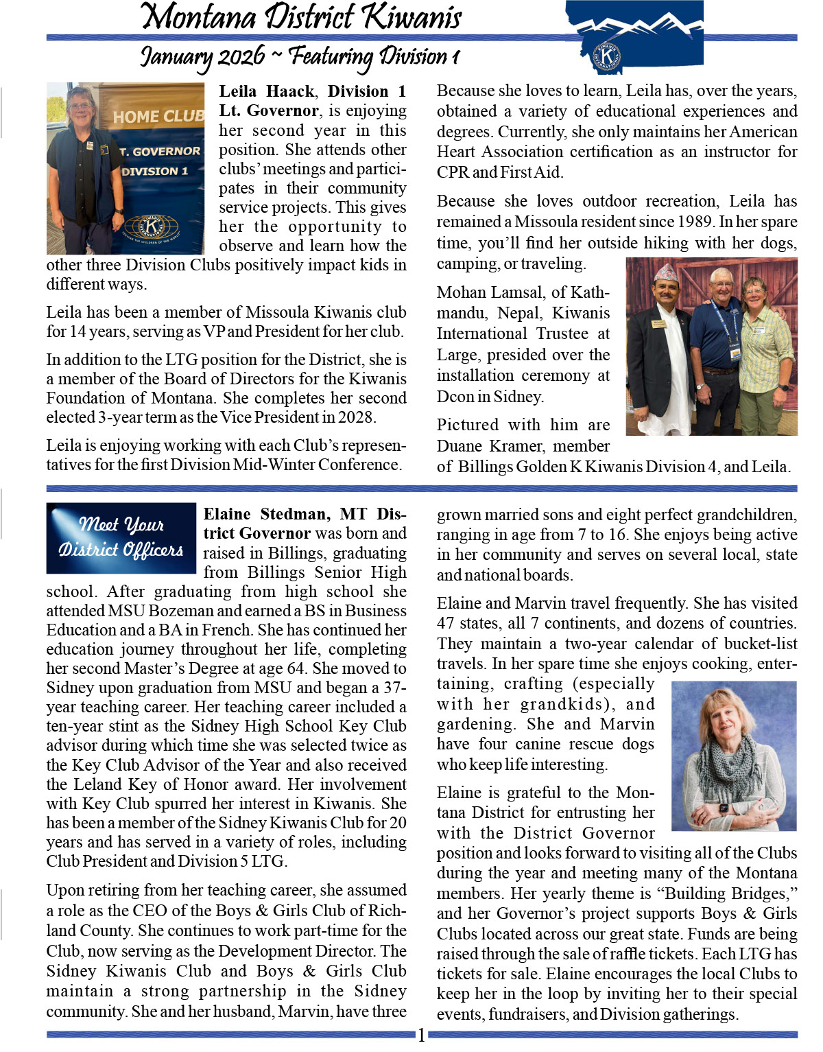 2026 January Newsletter Page 1