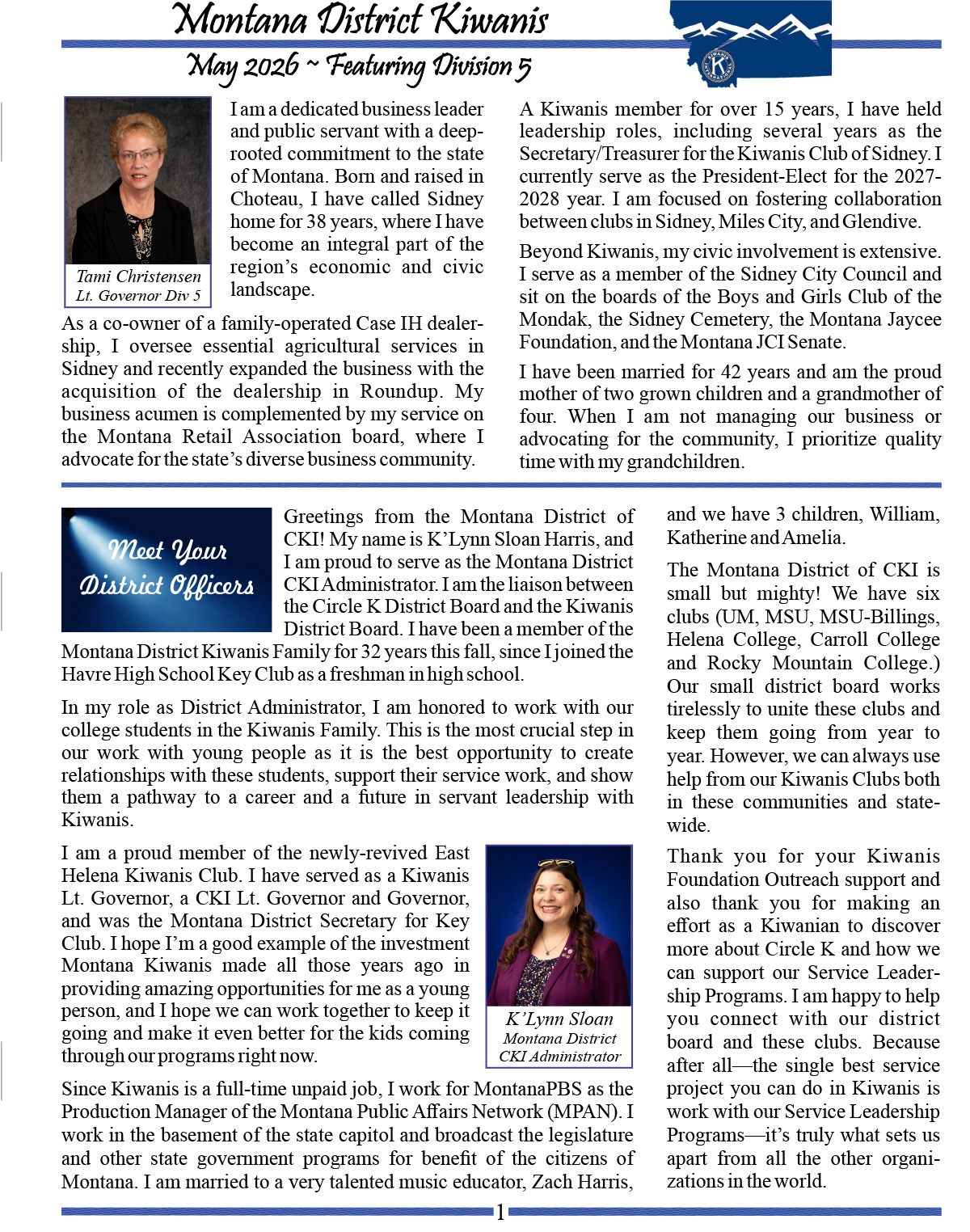 2026 May Newsletter Page 1